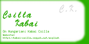 csilla kabai business card